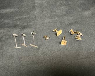 Lot # : 9 - Vintage Cufflinks & Tie Pins Lot