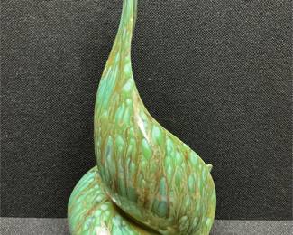 Lot # : 406 - MCM Drip Glaze Green Planter Vase