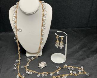 Lot # : 23 - Graziano Crystal like Necklace and More