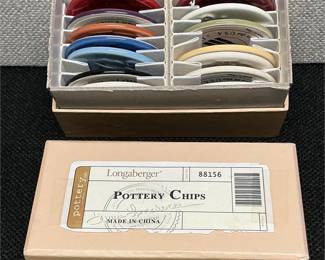 Lot # : 64 - Set of Longaberger Pottery Chips in Box