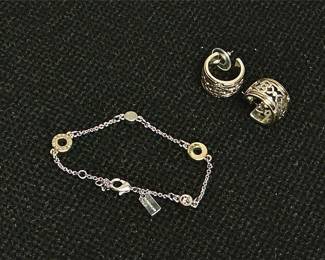 Lot # : 99 - Coach Bracelet and Cuff Earrings