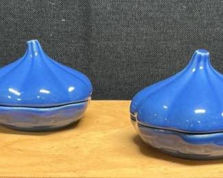 Lot # : 37 - Longaberger “Woven Pottery” Garlic Roasters
