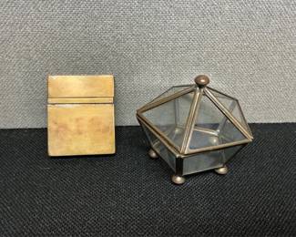 hinged brass box