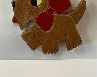 Lot # : 193 - 1940’s Scottie Brooch & 1950’s AOPA Wings Pin