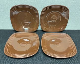 Lot # : 58 - 4 Fiestaware Brown Plates