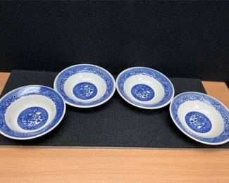Lot # : 397 - Vintage Cavalier Blue Willow Blue and White Bowls