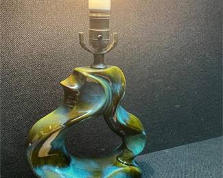 Lot # : 360 - Abstract Pottery Style Ceramic Table Lamp