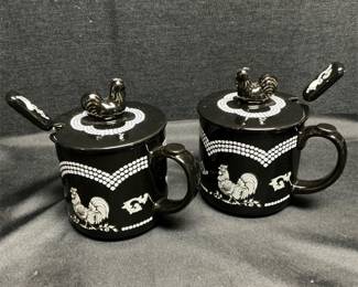 Lot # : 33 - Temptations Ceramic Doodle Doo Soup Mugs