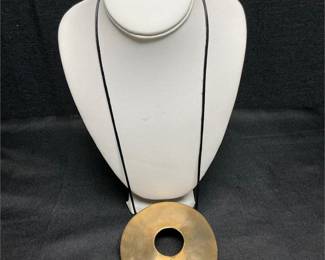Lot # : 11 - Vtg Kenneth Lane Pendant & Bates Bacon Bangle