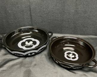 Lot # : 34 - Two Temptations Ceramic Doodle Doo Serving Bowls