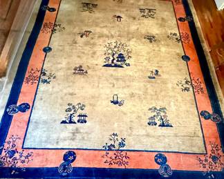 9'5" X 13'7" Chinese Art Deco 1920's Rug