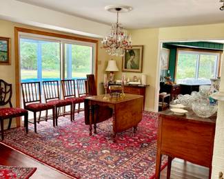 Beautiful Andique Dining Furniture and Chandelier
