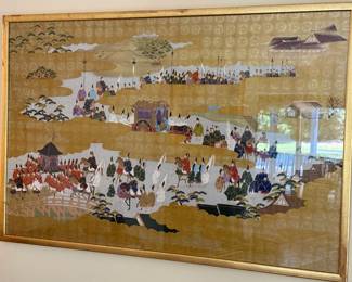 Framed Japanese Ceremonial Procession