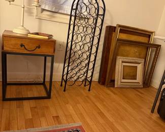 Wine Rack, Side Table and Frames