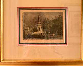 Framed naltimore Battle Momument Print