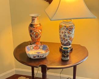 Imari Porcelain and Handkerchief Table