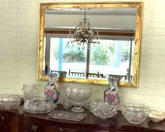 Embellished Gold Leaf Mirror