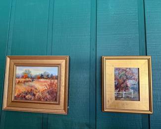 Small Framed Oil Paintings by Diane Lauckerman