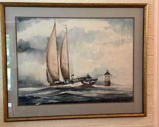 Signed Watercolor by Stephen Bleinberger