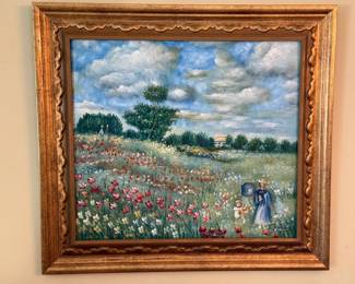 Signed Oil Landscape