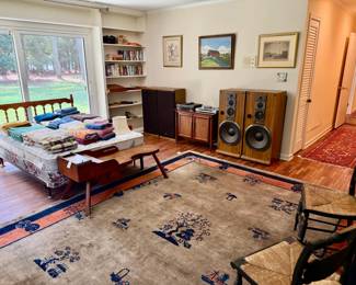 Traditional Furniture and Stereo Speakers