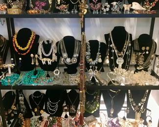 massive amount of vintage costume jewelry