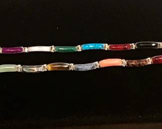 natural stone sterling bracelets