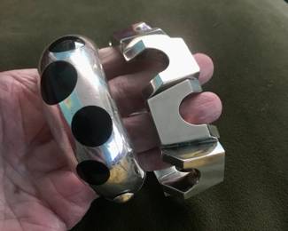 Huge chunky midmod bracelets. They don't make them like this anymore.