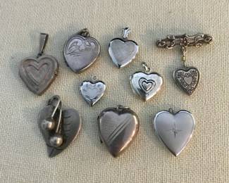 sterling heart lockets