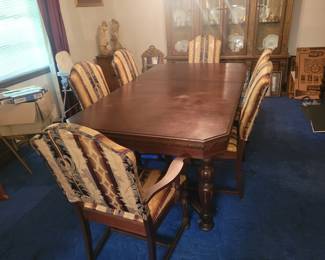 H.E. Shawn dining room table circa late twenties