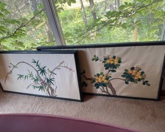 Handpainted silk art