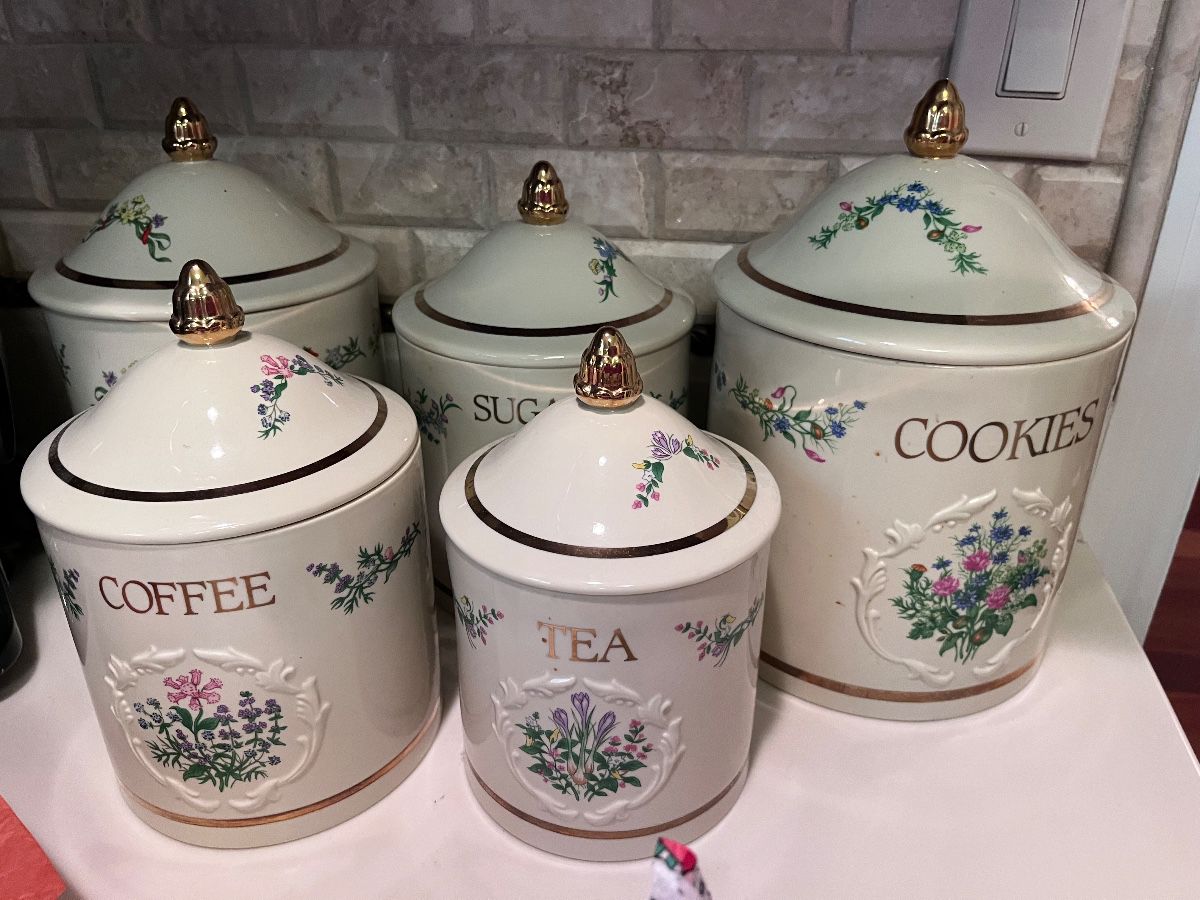 Land spice Garden canister set from 1993
