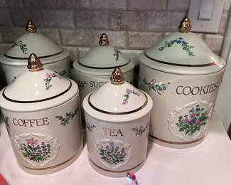 Land spice Garden canister set from 1993