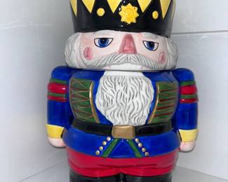 Nutcracker cookie jar