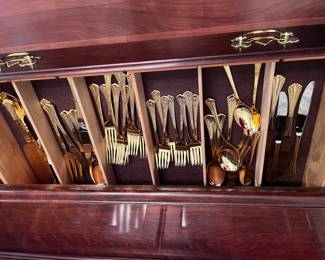 Gold color flatware