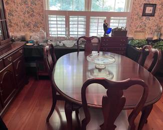 Dining room table with chairs