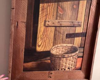 Rustic wall art picture barn scene