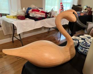 Hand carved wooden duck