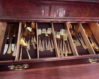 Gold color flatware