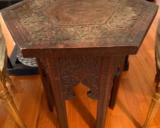 Antique Hand Carved Side Table