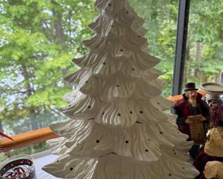 Large White Ceramic Christmas Tree