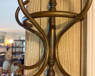 Antique Brass Barbershop Wall Coat/Hat Rack