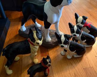 Antique Cast Iron Boston Terrier Door Stops