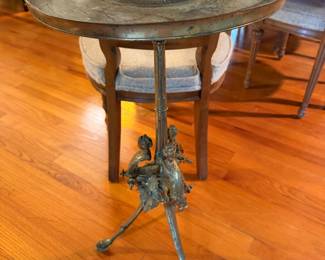 Antique Three Legged Mythical Brass Stand