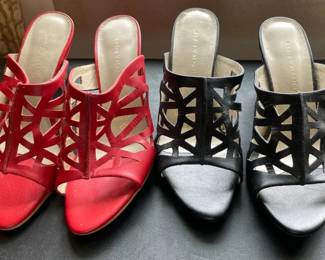 SAT442 - Andre Valentino Mule Heels Sz. 39