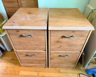 SAT480 - Pair of wooden filing drawers