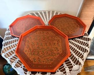 SAT056 - Southeast Asian Lacquerware Trays