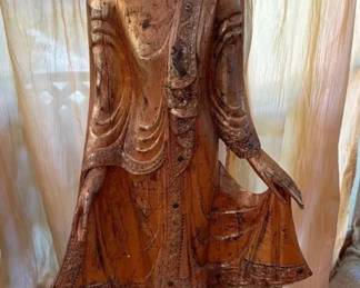 SAT071 - Tall Burmese Wood Statue