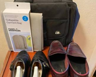SAT319 - CTA Messenger Bag, Garment Bag, Men’s Shoes Sz. 7.5 & 10.5
