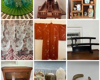 SOUTHEAST ASIAN TREASURES CTBids Online Auction • Bidding Ends 07/23/26 • Pickup 07/25 & 07/26/26 This auction features a plethora of vintage Southeast Asian decor including art, carvings, wall hangings, textiles, puppets, brass, woven rug & more from Thailand, Bali, Burma, Indonesia, Japan, Tibet & other exotic locales, rare antique, vintage and modern furniture, exquisite costume & fine jewelry pieces, woodblock prints, glass fishing floats, kitchen goods, collectibles, household items, plants, outdoor furniture, lacquerware, CDs, books and so much more! Over 500 lots in this auction! Happy bidding!